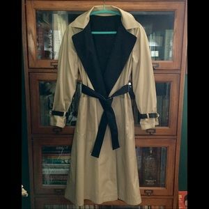 VTG London Fog Reversible Color-Block Trench Coat